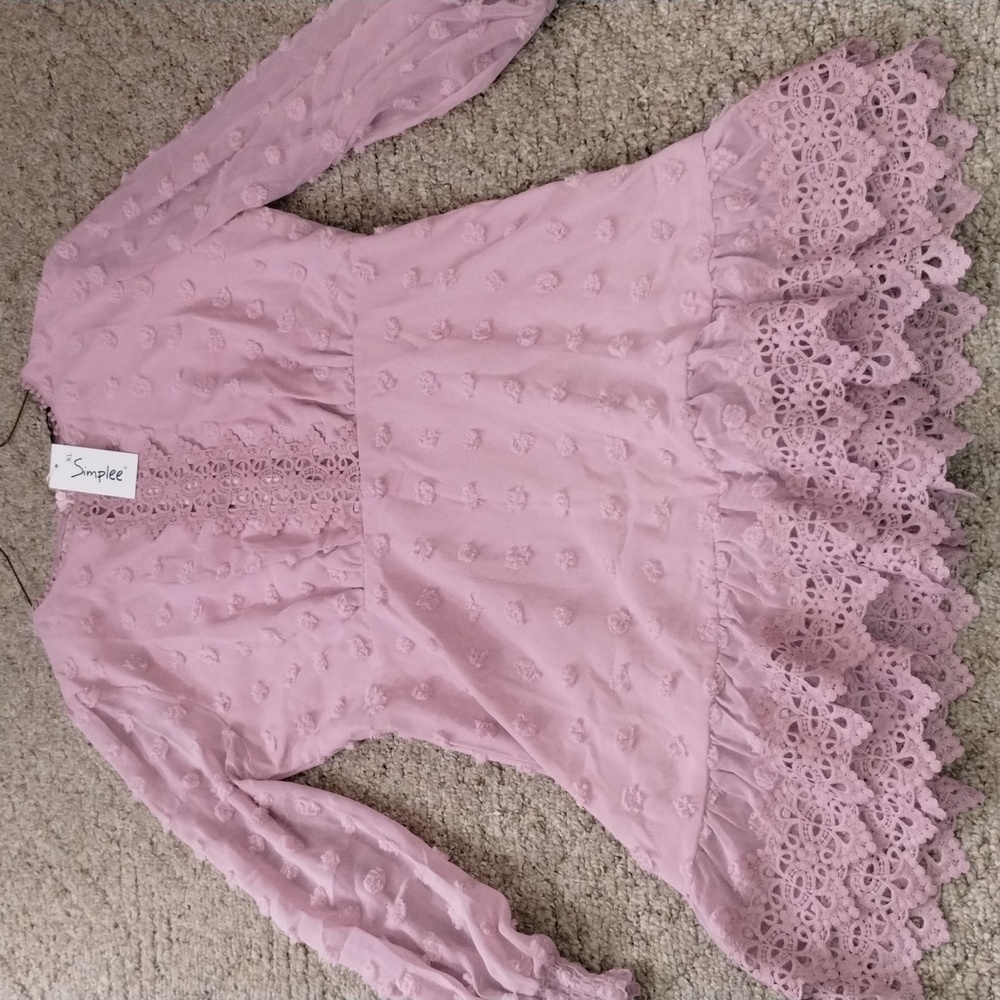 ⭐Simplee Pink Long Sleeve Dress Women's Size Extra Large